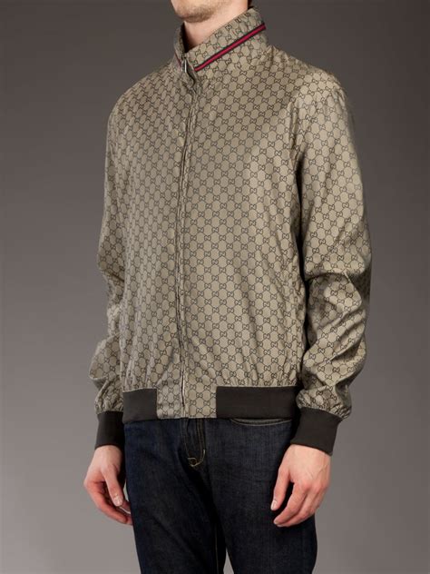 gucci men green jacket|Gucci monogram jacket men.